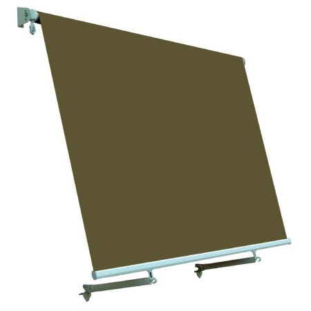 Tenda da Sole Marrone 300x245 a Caduta con Bracci Balconi Rullo Moderna Esterno