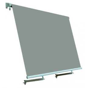 Tenda da Sole Grigia 300x245 a Caduta con Bracci Balconi Rullo Moderna Esterno