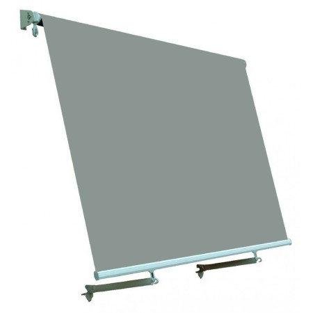 Tenda da Sole Grigia 300x245 a Caduta con Bracci Balconi Rullo Moderna Esterno