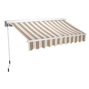 Tenda da Sole 300x200 Riga Beige Semi Cassonata a Caduta Bracci Esterno Balcone