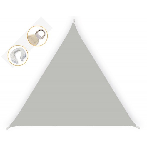 Vela Ombreggiante 3x3 Grigia Cenere Triangolare Tenda Parasole Giardino Esterno