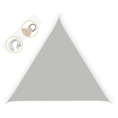 Vela Ombreggiante 3x3 Grigia Cenere Triangolare Tenda Parasole Giardino Esterno