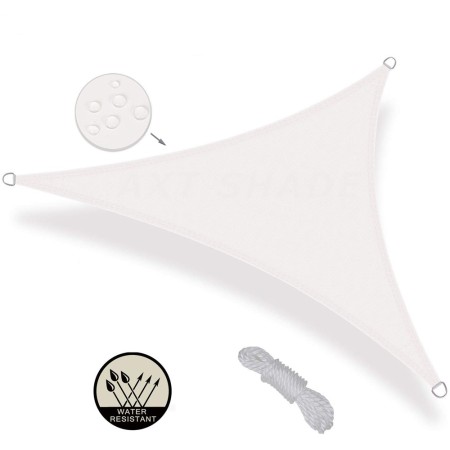 Vela Ombreggiante 5x5 Grigia Triangolare Tenda Parasole da Giardino Impermeabile