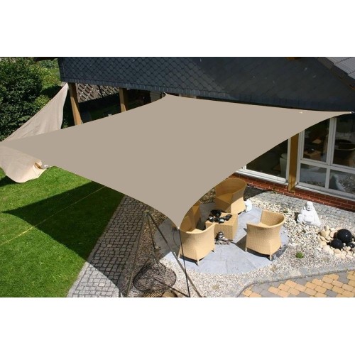 Vela Ombreggiante 3x3 Tortora Quadrata Telo da Giardino Esterno Tenda Parasole