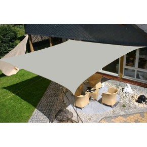 Vela Ombreggiante 3x3 Grigia Quadrata Telo per Giardino Esterno Tenda Parasole