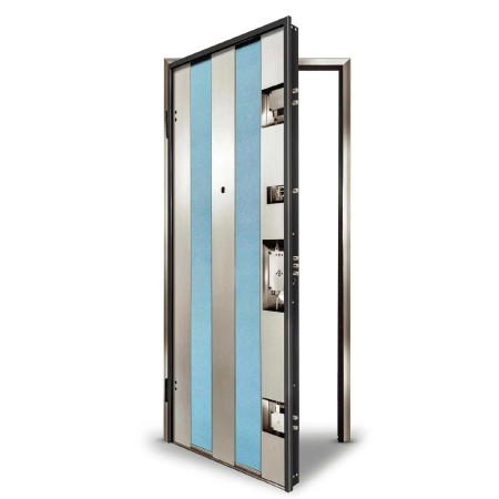 Porta Blindata Inossidabile Acciaio Inox Aisi 304 Portone senza Pannelli