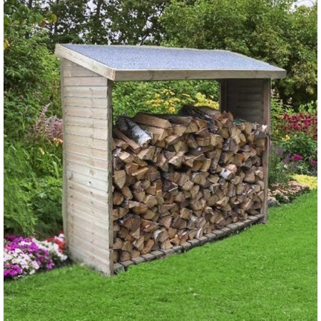 Tettoia Legnaia 188x86 2 Pareti in Legno Portalegna da Ardere Giardino Esterno