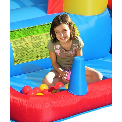 Castello Gonfiabile Gigante Bambini Gioco Scivolo Saltarello Tappeto Elastico