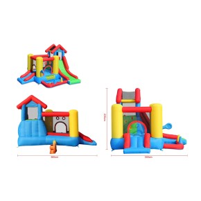 Castello Gonfiabile Gigante Bambini Gioco Scivolo Saltarello Tappeto Elastico 2