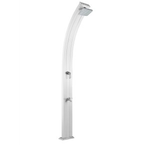 Doccia Solare in Alluminio Inox 30 litri per Esterno Giardino Piscina Campeggio