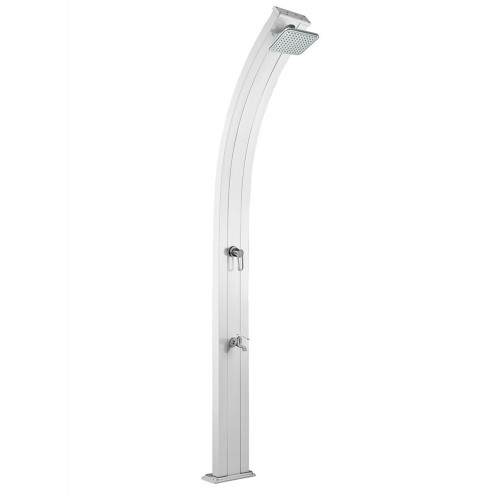 Doccia Solare in Alluminio Inox 30 litri per Esterno Giardino Piscina Campeggio