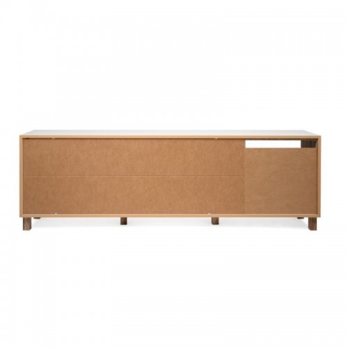 Mobile Credenza 200 cm 3 Ante in Legno Bianco e rovere Naturale Madia Soggiorno