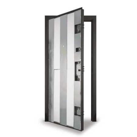 Porta Blindata con Cerniere a Scomparsa Filo Muro Telaio Complanare Rasomuro