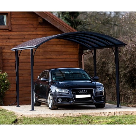 Carport in Alluminio 3x4.8 metri Policarbonato Gazebo Posto Auto Capanno Tettoia