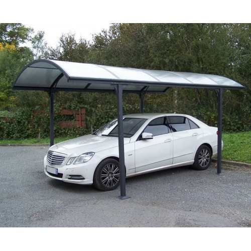 Carport in Alluminio 3x4.8 metri Policarbonato Gazebo Posto Auto Capanno Tettoia