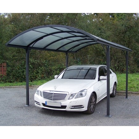 Carport in Alluminio 3x4.8 metri Policarbonato Gazebo Posto Auto Capanno Tettoia