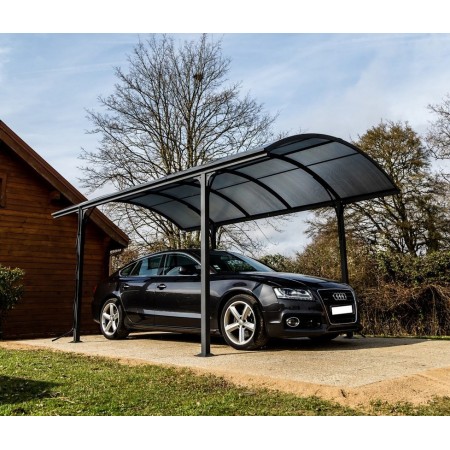 Carport in Alluminio 3x4.8 metri Policarbonato Gazebo Posto Auto Capanno Tettoia