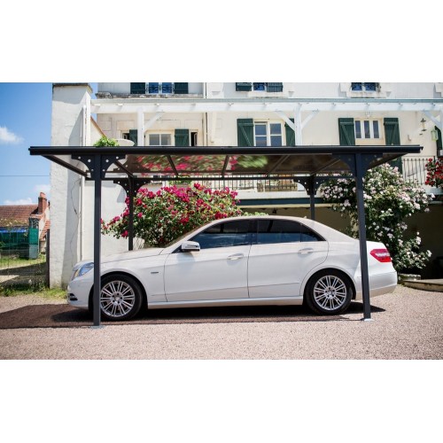 Tettoia in Alluminio 3x4.8 metri Carport Policarbonato Gazebo Posto Auto Capanno