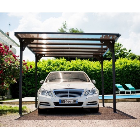 Tettoia in Alluminio 3x4.8 metri Carport Policarbonato Gazebo Posto Auto Capanno