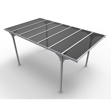 Tettoia in Alluminio 3x4.8 metri Carport Policarbonato Gazebo Posto Auto Capanno