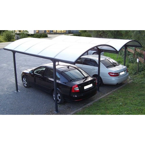Carport in Alluminio 6x5 metri Policarbonato Gazebo Posto Auto Capanno Tettoia