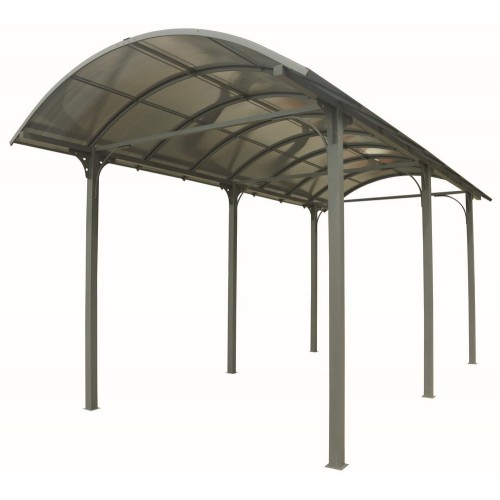 Carport in Alluminio 3.6x7.6 mt Policarbonato Posto Auto Tettoia Camper Furgoni