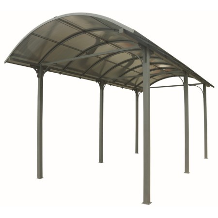 Carport in Alluminio 3.6x7.6 mt Policarbonato Posto Auto Tettoia Camper Furgoni