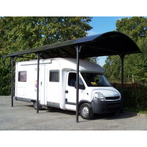 Carport in Alluminio 3.6x7.6 mt Policarbonato Posto Auto Tettoia Camper Furgoni