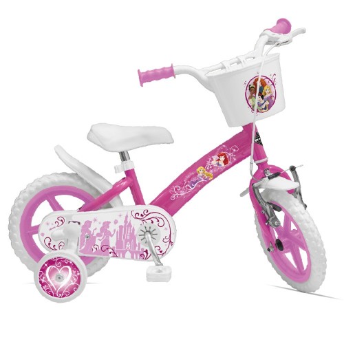 Bicicletta da Bambina 12 Pollici Princess con Rotelle Bici Mountain Bike Bimba