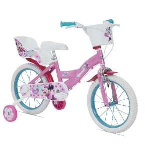 Bicicletta da Bambina 16 Pollici Minnie con Rotelle Bici Mountain Bike per Bimba