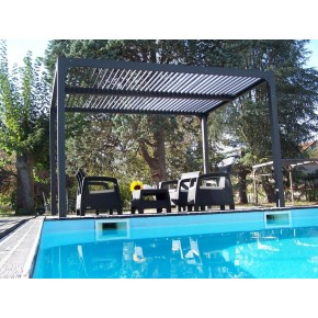 Pergola Bioclimatica 3.6x3 mt in Alluminio Gazebo da Giardino Terrazzo Pergolato
