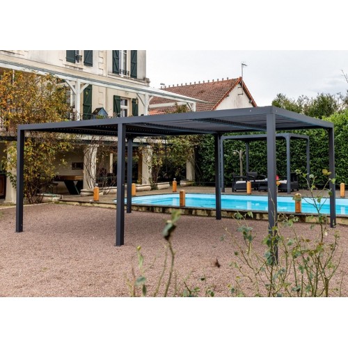Pergola Bioclimatica 3.6x6 mt in Alluminio Gazebo da Giardino Terrazzo Pergolato