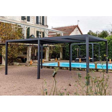 Pergola Bioclimatica 3.6x6 mt in Alluminio Gazebo da Giardino Terrazzo Pergolato