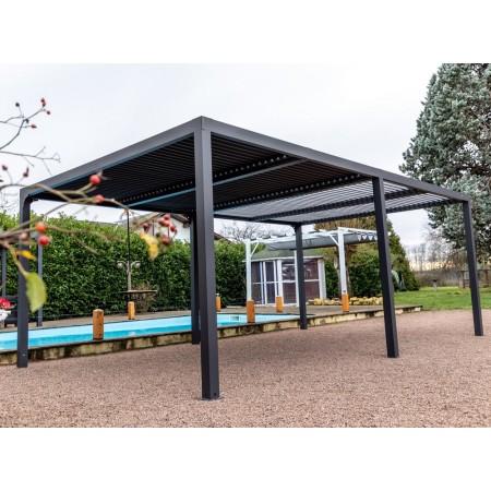 Pergola Bioclimatica 3.6x6 mt in Alluminio Gazebo da Giardino Terrazzo Pergolato