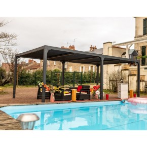 Pergola Bioclimatica 3.6x6 mt in Alluminio Gazebo da Giardino Terrazzo Pergolato 2