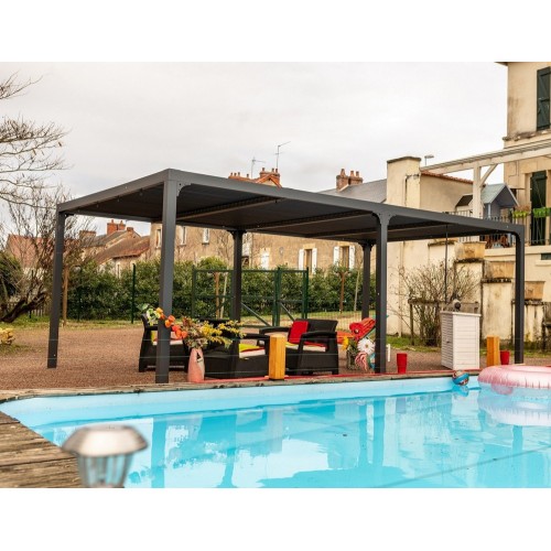 Pergola Bioclimatica 3.6x6 mt in Alluminio Gazebo da Giardino Terrazzo Pergolato