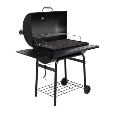 Barbecue a Carbonella Carbone con Affumicatore Coperchio BBQ Griglia Ghisa