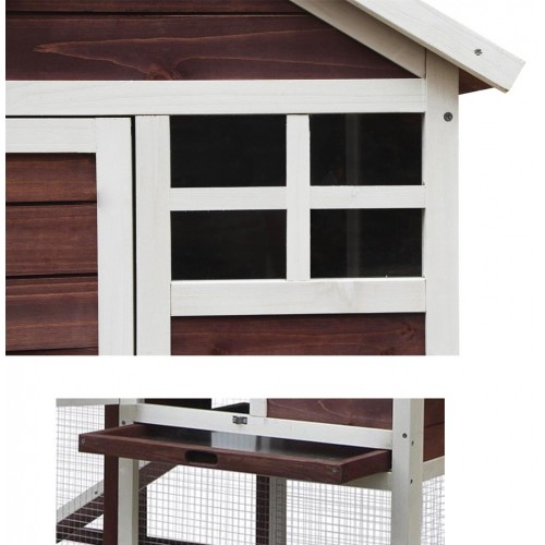 Pollaio Casetta in Legno 2 - 3 Galline Gabbia da Giardino Recinto Polli Volatili