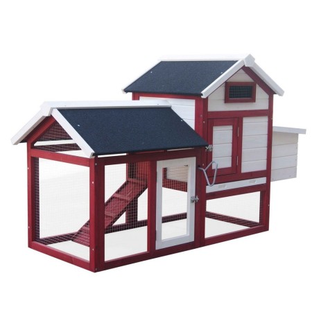 Gabbia Pollaio Casetta in Legno 2 - 3 Galline Recinto per Polli Volatili Quaglie