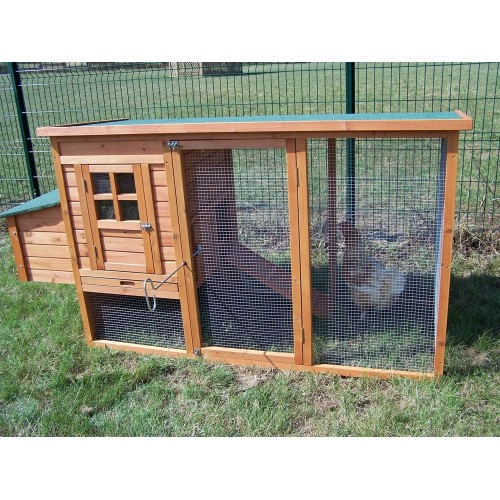 Voliera Gabbia Pollaio Casetta in Legno 3-4 Galline per Polli Volatili Quaglie