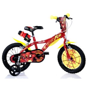Bicicletta da Bambino Flash Ruota 16 Pollici 4 5 6 7 anni Bimbo Rotelle Freno