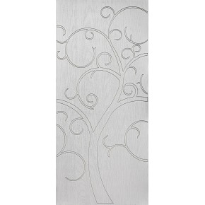 Pannello Pantografato Bianco Tree of Life in Vetroresina per Porta Blindata