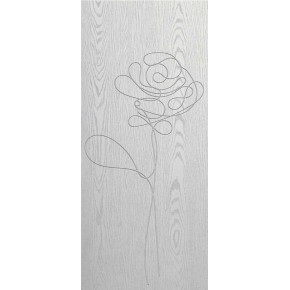 Pannello da Esterno per Porta Blindata Pantografato in Vetroresina Rose Bianco