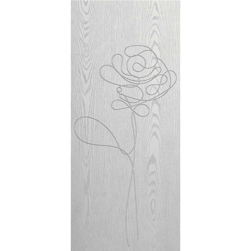 Pannello da Esterno per Porta Blindata Pantografato in Vetroresina Rose Bianco