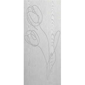 Pannello per Porta Blindata Disegno Tulipano Bianco in Vetroresina Pantografato
