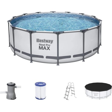 Piscina Frame Fuoriterra Rotonda 427x122 con Pompa Scaletta Filtro Depurazione