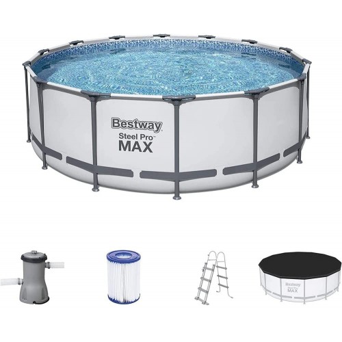 Piscina Bestway Rotonda fuoriterra 488x122 con Scaletta Filtro Acqua Pompa Frame