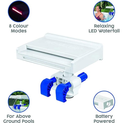 Cascata a Led per Piscine Fuori terra Frame Illuminazione Luci Lampada Bestway