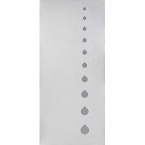 Pannello per Porta Blindata Bianco con Inserti a Goccia Grigio da Esterno