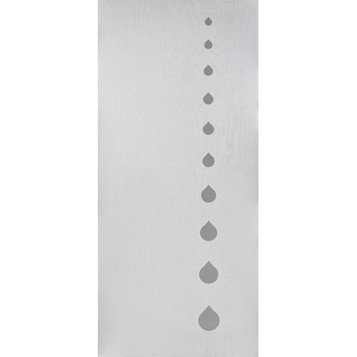 Pannello per Porta Blindata Bianco con Inserti a Goccia Grigio da Esterno